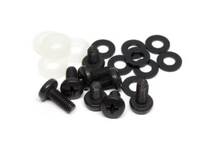  Black License Plate Screws Kit - Set of 8 Fasteners