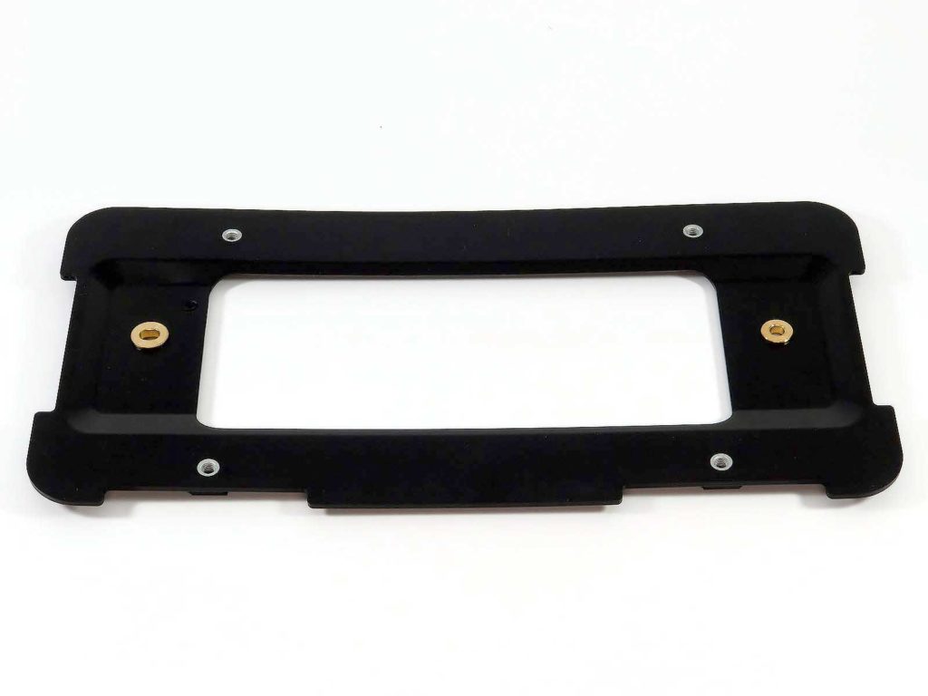 2011 BMW 335i Coupe rear license plate bracket.