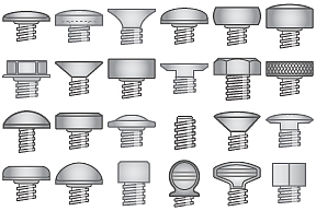 Some common fastener head styles