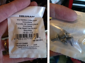 Standard 10-32 machine screws purchased for a BMW.