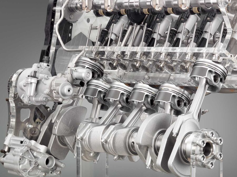 BMW N55 3 liter engine cutaway 01